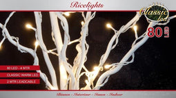 3 stuks - Anna's Collection - Rijstverlichting binnen 80 lampjes