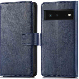 iMoshion Hoesje Geschikt voor Google Pixel 6 Hoesje Met Pasjeshouder - iMoshion Luxe Bookcase - Donkerblauw