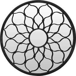vidaXL - Spiegel - rond - 40x3 - cm - ijzer - zwart