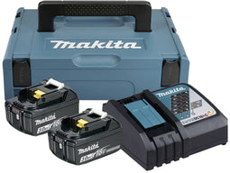 Makita 197952-5 - Accu Starterset 18V - 2x BL1830B Accu met LED Indicator en DC18RC Snellader (2 stuks)