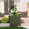 vidaXL - Plantenbak - 80x80x80 - cm - staal - olijfgroen