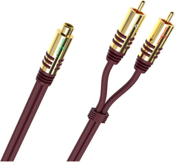 Oehlbach D1C20560 - Y-Cinch-adapter - OFC-koper 24k verguld - Bordeaux Rood