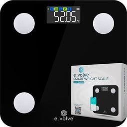 e.volve EV08468 - Digitale Personenweegschaal - 14 Metingen - Zwart