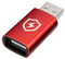 Microconnect MC-AAADAP-SC - USB A Mannelijk naar USB A Vrouwelijk - Aluminium - Rood