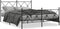 vidaXL - Bedframe - met - voetbord - zonder - matras - metaal - zwart - 160x200 - cm