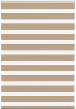 vidaXL - Zebra - Blind - 95x100 - cm - stofbreedte - 90,9 - cm - polyester - zandbruin