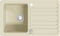 vidaXL - Gootsteen - enkele - bak - graniet - beige