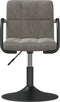 vidaXL - Eetkamerstoelen - draaibaar - 2 - st - fluweel - lichtgrijs