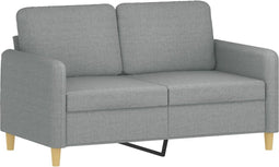 vidaXL - Tweezitsbank - 120 - cm - stof - lichtgrijs