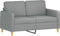 vidaXL - Tweezitsbank - 120 - cm - stof - lichtgrijs