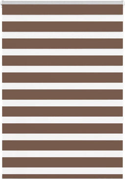 vidaXL - Zebra - rolgordijn - 105x150 - cm - stofbreedte - 100,9cm - polyester - bruin