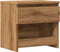 vidaXL - Nachtkastje - 40x30x39 - cm - bewerkt - hout - artisanaal - eikenkleur