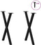 vidaXL - Eettafelpoten - 2 - st - X-vormig - 57x(72-73) - cm - staal - zwart