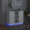 vidaXL - Dressoir - met - LED - - - Wit, - 90x32x75 - cm, - Gemaakt - uit - Engineered - Wood
