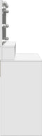 vidaXL - Kaptafel - met - LED - 80x41x134,5 - cm - wit