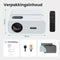 Auronic Beamer - Mini Beamer - 10.000 Lumen - WiFi - 1080P Full HD - Inclusief projectiescherm - Wit