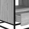 vidaXL - Salontafel - 100x50x45 - cm - bewerkt - hout - en - metaal - grijs - sonoma