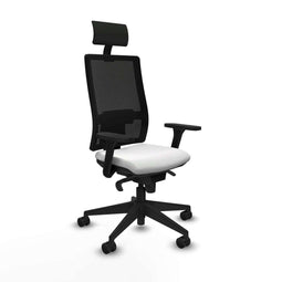 Bureaustoel met hoofdsteun Piqueras y Crespo 3D066N1 Wit