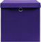 vidaXL - Opbergboxen - met - deksel - 10 - st - 28x28x28 - cm - paars