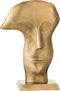 J-Line decoratie Masker Gezicht Op Voet - metaal - goud - large