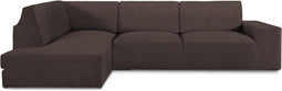 Hoes voor chaise longue met lange armleuning links Eysa ROC Bruin 110 x 120 x 500 cm