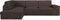 Hoes voor chaise longue met lange armleuning links Eysa ROC Bruin 110 x 120 x 500 cm