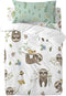Kussensloop HappyFriday Moshi Moshi Happy Sloth Multicolour 50 x 75 cm