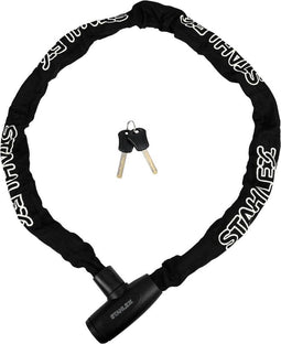 Stahlex Kettingslot – Fietsslot – Scooterslot – Motorslot Ø 8mm x 120cm Gehard Staal Zwart