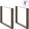 vidaXL - Eettafelpoten - 2 - st - U-vormig - 100x(72-73) - cm - staal - naturel