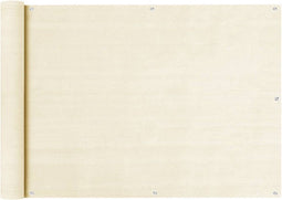 vidaXL - Balkonscherm - 75x500 - cm - HDPE - crèmekleurig