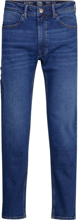 Petrol Industries - Heren Rockwell Carpenter Regular Tapered Fit Jeans - Blauw - Maat W30L34