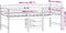 vidaXL - Bed - halfhoog - massief - grenenhout - honingbruin - 90x200 - cm