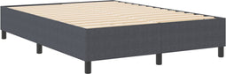 vidaXL - Boxspringbed - Donkergrijs - 140x200 - cm - Katoenen - Stof