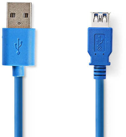 Nedis CCGP61010BU20 - USB 2.0 verlengkabel - 200cm - Blauw
