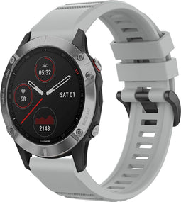 iMoshion Bandje Geschikt voor Garmin Fenix 6 / 6 Pro - iMoshion Siliconen bandje - Grijs