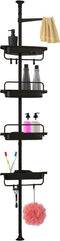 Brixy Doucherek - Telescopisch - 85-305 cm - Zonder Boren - Vloer Tot Plafond - 4 Plankjes - 3 Haken