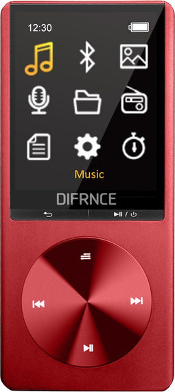 Difrnce MP1820BT - MP3 / MP4 Speler - Bluetooth - 4GB - tot 128GB - Rood