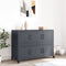 vidaXL - Dressoir - 100,5x39x72 - cm - staal - antracietkleurig