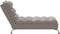 vidaXL - Chaise - longue - met - kussens - stof - taupe