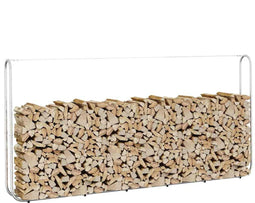 vidaXL - Haardhoutrek - 300x25x150 - cm - gegalvaniseerd - staal