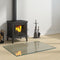 vidaXL - Glasplaat - openhaard - rechthoekig - 80x60 - cm