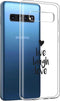iMoshion Hoesje Geschikt voor Samsung Galaxy S10 Hoesje Siliconen - iMoshion Design hoesje - Transparant / Zwart / Live Laugh Love