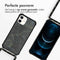 iMoshion Hoesje Geschikt voor iPhone 12 Pro / 12 Hoesje Met Koord - iMoshion Design Hoesje met Koord - Zwart / Black Marble