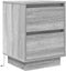 vidaXL - Nachtkastjes - met - LED - 2 - st - 38x34x50 - cm - grijs - sonoma
