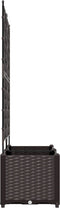 vidaXL - Tuinplantbak - met - Trellis - 2 - st - Bruin - 80x40x143 - cm