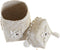 Basket spelset DKD Home Decor Wit Bamboe Schelpen (24 x 24 x 30 cm) (3 Onderdelen)
