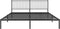 vidaXL - Bedframe - met - hoofdbord - metaal - zwart - 180x200 - cm