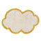 Nattiot Little Nimbus - Tapis - Coton antidérapant - Ecru met gele contour