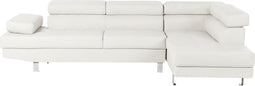 NORREA - Hoekbank - Wit - Linkerzijde - 260 cm - Kunstleer