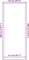 vidaXL - Deurmat - 115x300 - cm - grijs